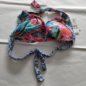 Floral Multicolor Bikini Top